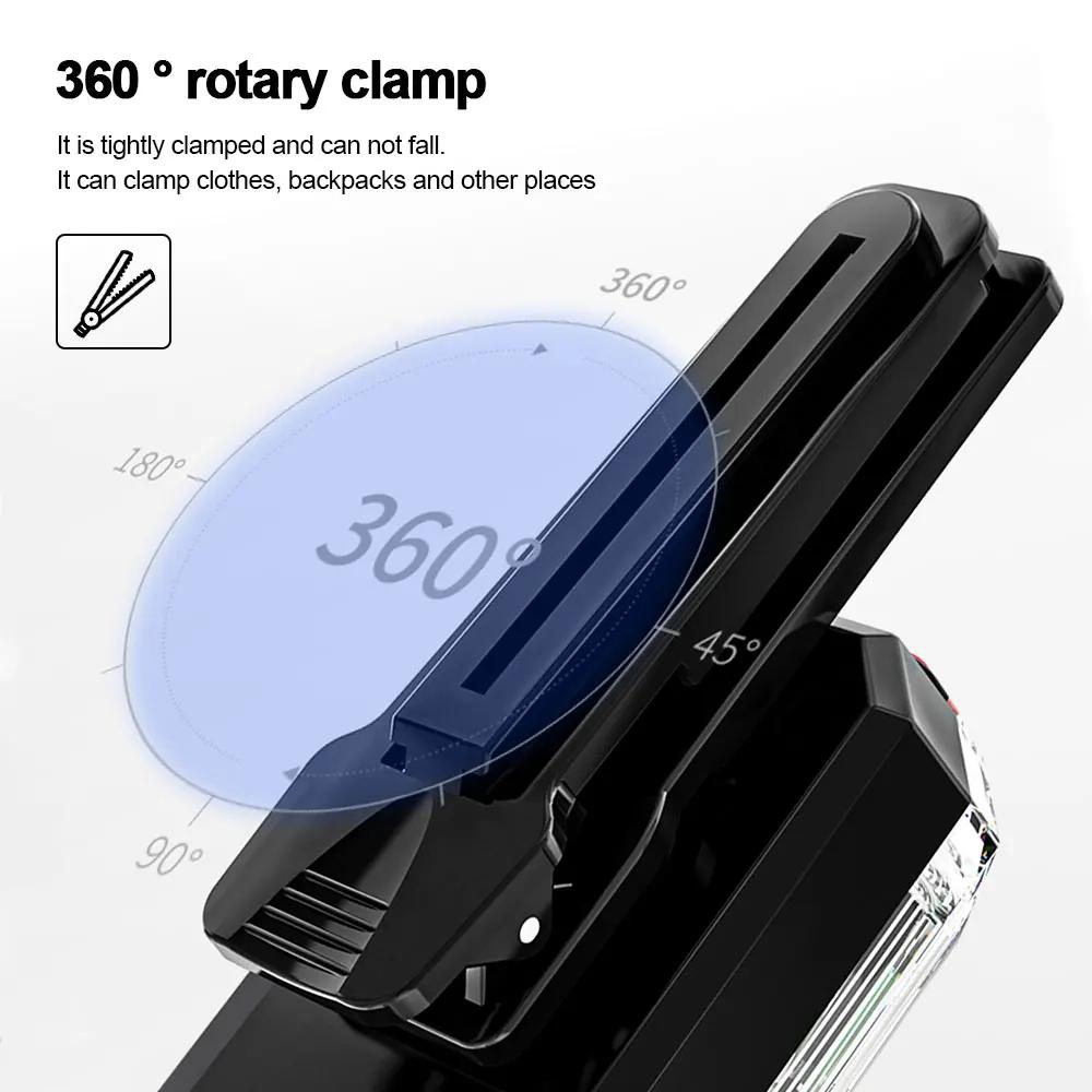 1/2 шт. красный синий светодиодный стробоскопический сигнальный фонарь полицейский плечевой зажим фонарик уличный беговой фонарь перезаряжаемый защитный фонарь для шлема