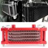 Motorcycle Oil Cooler Red Radiator Cooling System for 100250CC OffRoad Vehicle 85x200x45mm