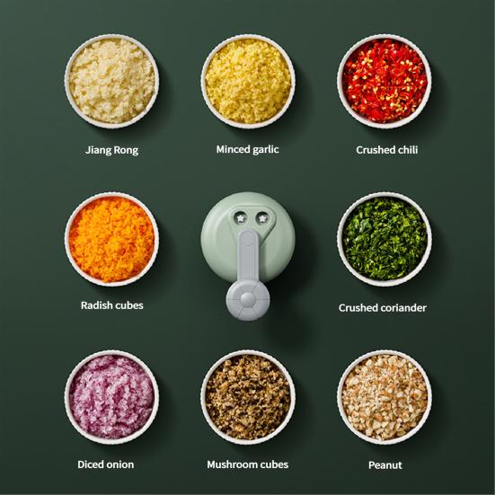 Garlic Chopper Manual Garlic Grinder Garlic Crusher Hand-Cranked Food Processor Mincer Tool for Kitchen Gadgets