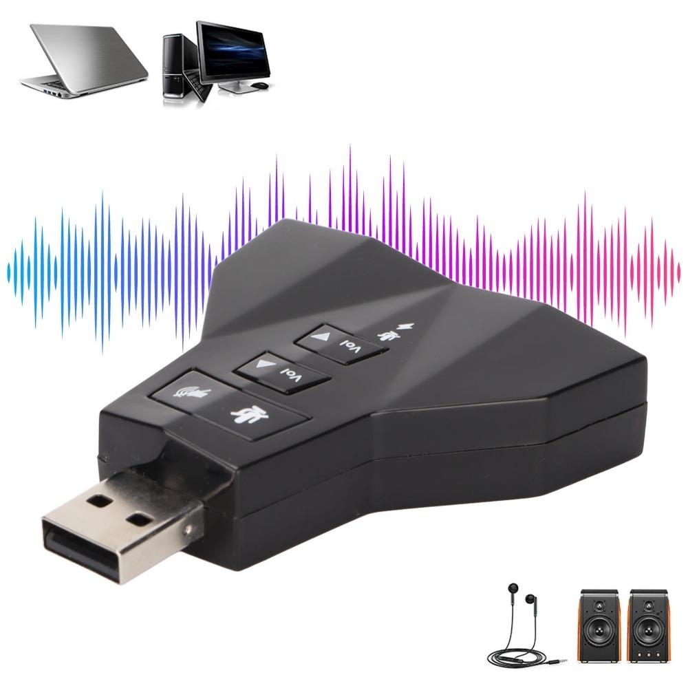 Dual Audio Interface USB Sound Card Independent Sound Card External Sound Adapter For Headphone