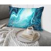 Marble Pillowcases Cushion Cover 20x30 Inches, Decor Throw Pillow Covers for Living Room Blue Marble Abstract Pattern Pillow Covers Queen Size for