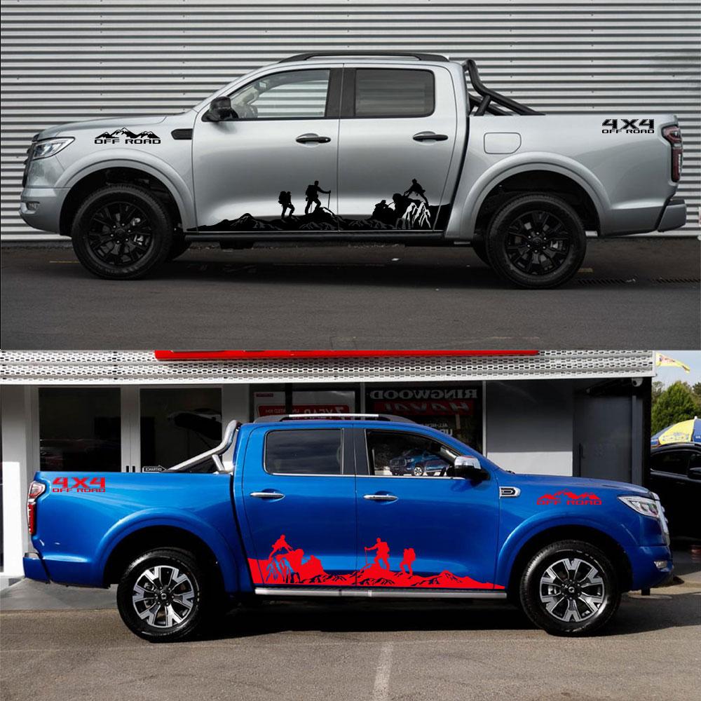 Pickup Door Side Sticker For Great Wall GWM Pao Poer Wingle Truck 4X4 Off Road Decals Car Vinyl Decor Cover Auto