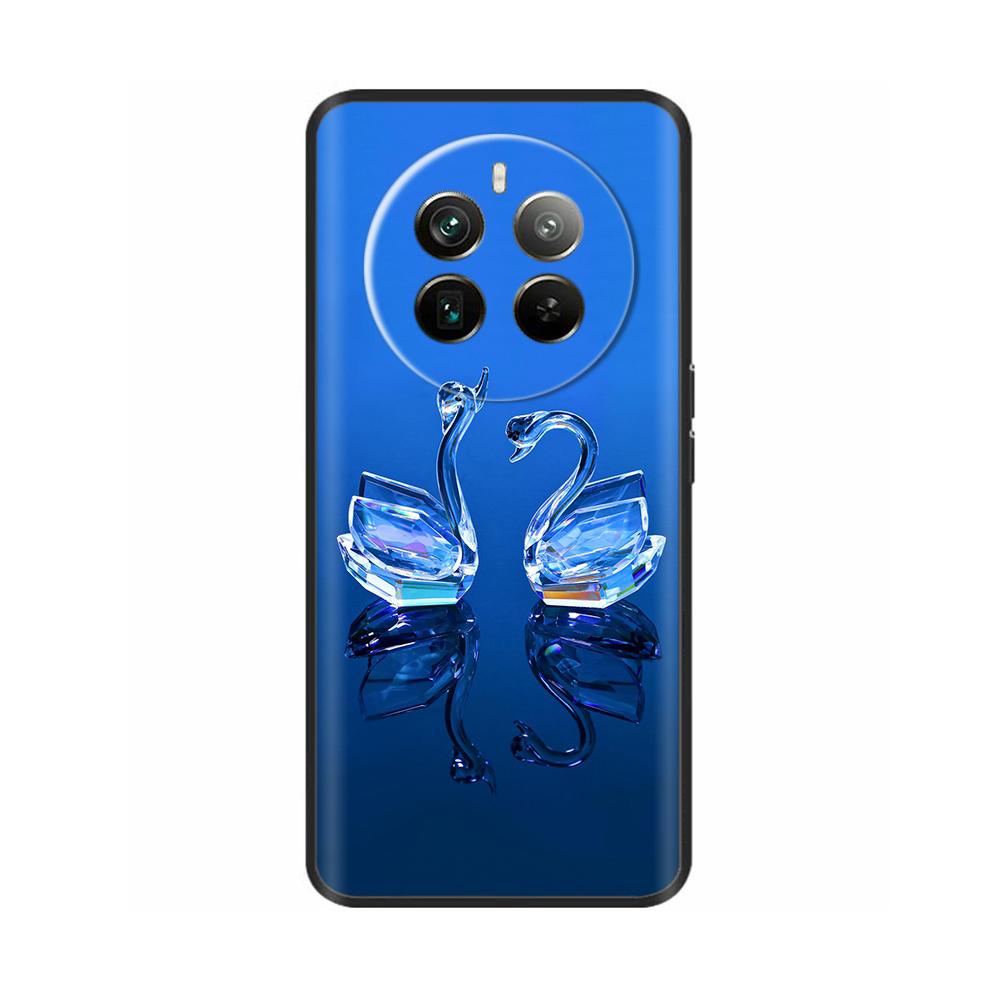 Силиконовый чехол для телефона Realme 12 Pro Plus Мягкая черная задняя крышка для Realme 12 Pro + Realme12 Funda Защитный чехол Coque