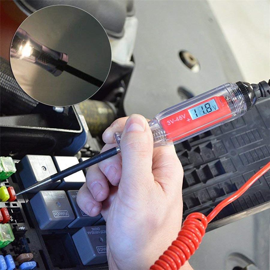 3V - 48V Digital Electric Circuit Tester LCD Display For Car Boat RV Motorcycle