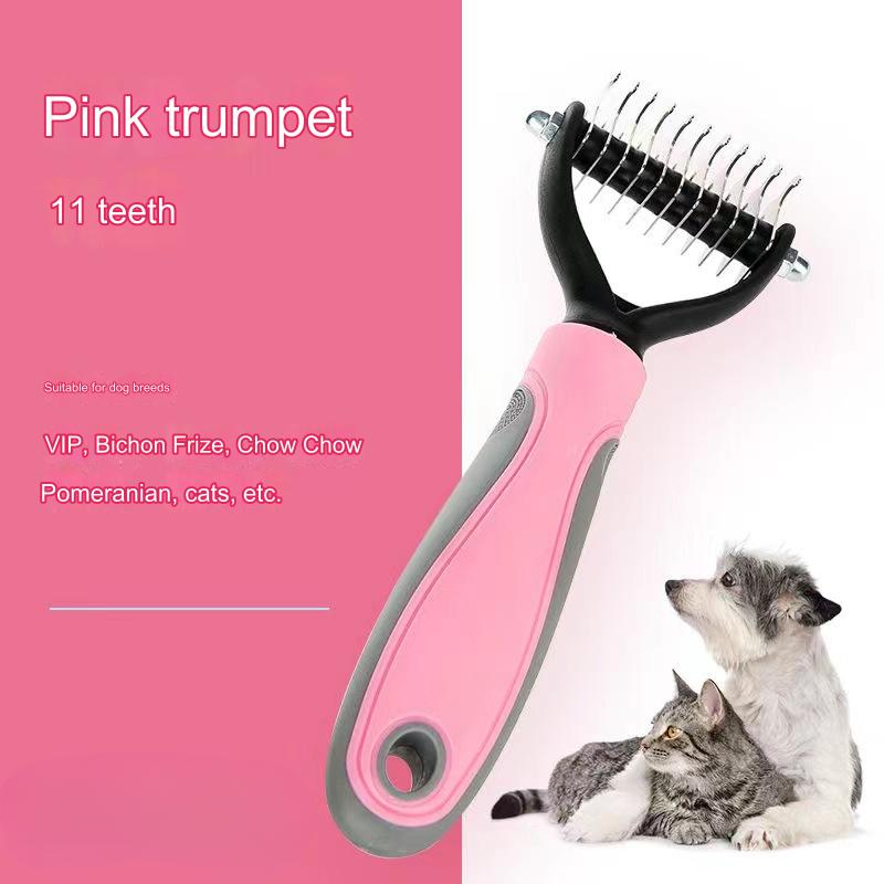 Щетка для удаления шерсти домашних животных, триммер для шерсти собак, инструмент для груминга домашних животных для спутанной длинной шерсти, вьющейся шерсти, щетка для линьки кошек