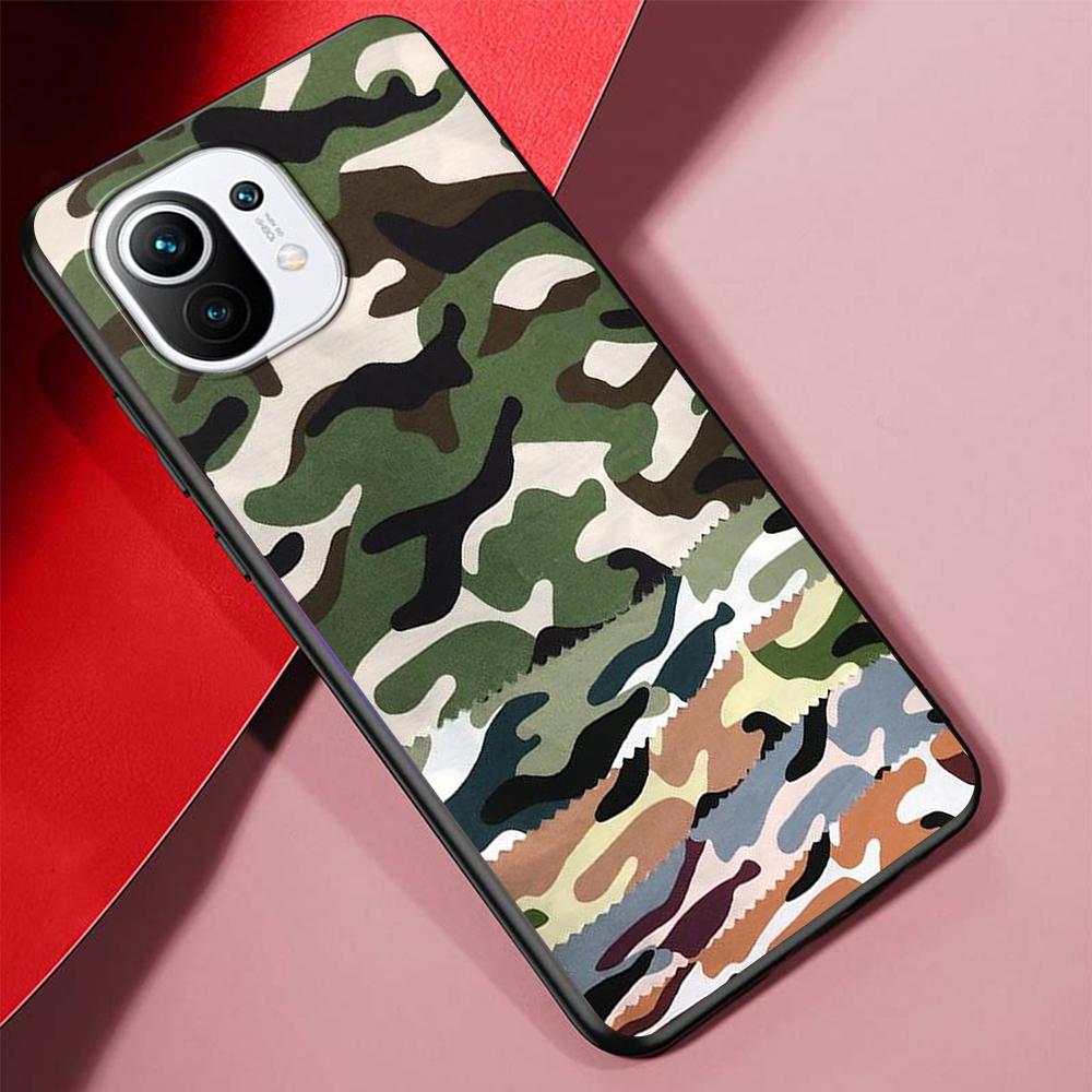 Чехол с камуфляжным узором для Xiaomi Mi 11 Lite 5G 12 Pro Note 10 10T 9 SE 9T 10S 8 A2 Lite CC9 Redmi Note 11 TPU чехол для телефона