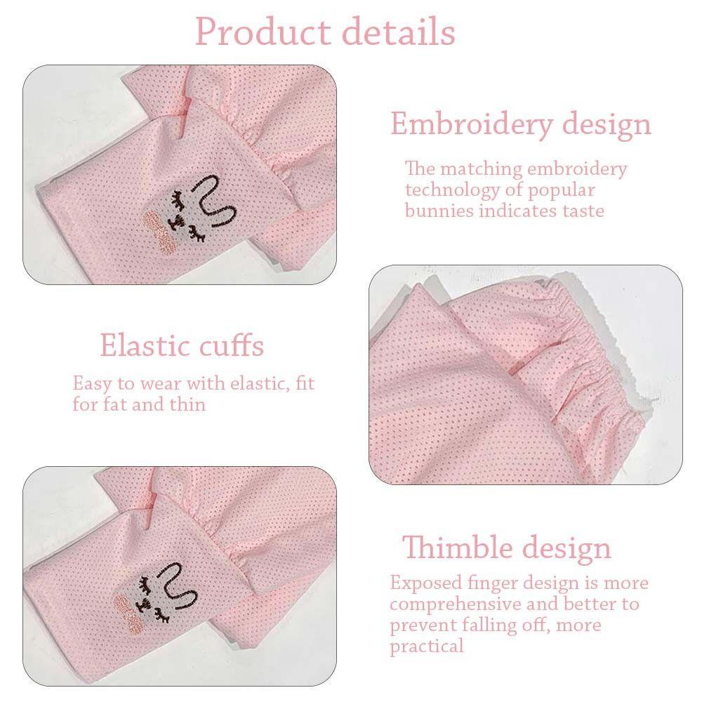 Милые нарукавники с кроликом для улицы, защита от солнца, налокотник, рукава