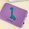 Purple Tablet Sleeve Bag Dinosaur Girl Computer Bag Portable Cartoon Laptop Bag  File Package