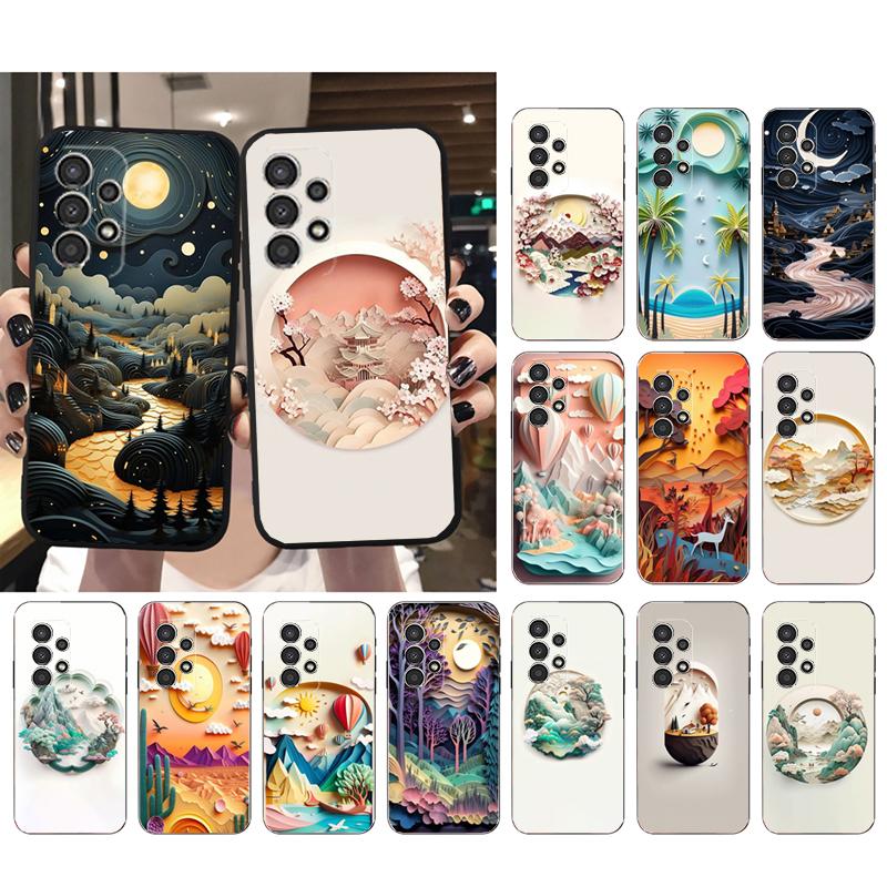Чехол для телефона с пейзажем для Samsung A52S A21S A33 A23 A13 A14 A32 A52 A53 A54 A51 A71 M51