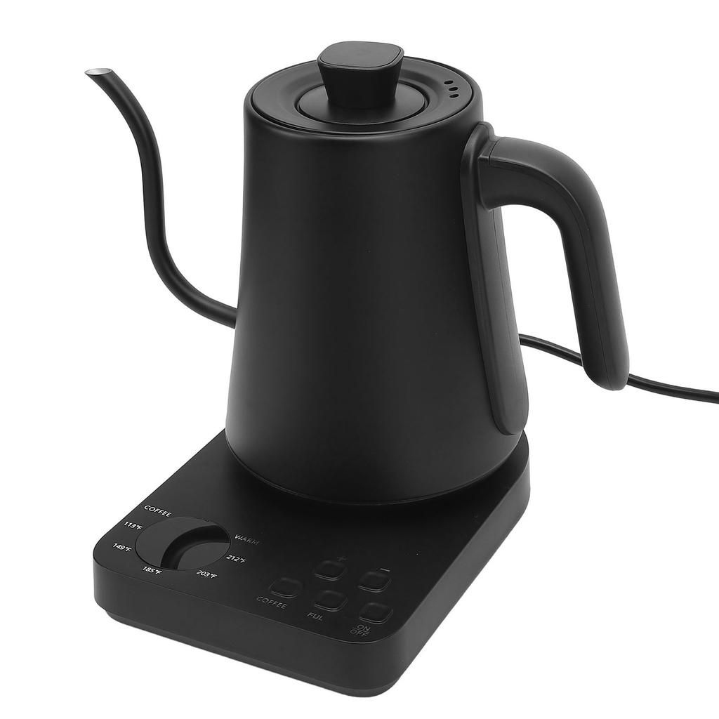 Чайник для пуровера 1200 Вт 1000 мл 5 уровней температуры Электрический чайник с гусиным носом для чая и кофе