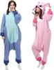 YAYAMIYA Fleece Kigurumi Stitch Unisex (S, Pink)