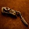 Оригинальный Латунный Змеиный Череп Хвост Гремучей Змеи Брелок Ретро Подвеска Головка Хвоста Металлические Аксессуары Подарок