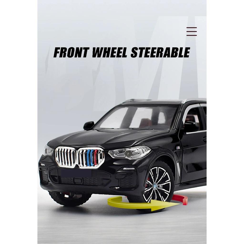 1/24 BMW X5 Литая под давлением модель из сплава внедорожника Серия «Звук и свет» Детская игрушка Детский подарок Подарок на день рождения Модный выставочный экспонат