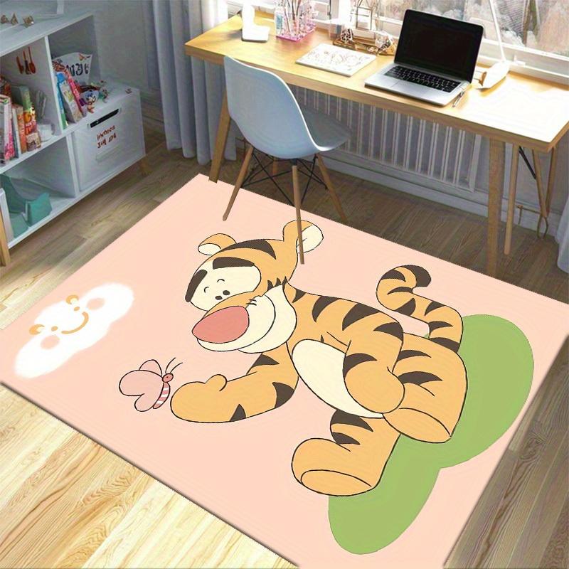 1pc, Tigger's Adventure: Cute Cartoon Tiger with Butterfly - Perfect for Home Decor, Office Rug, Chair Pad, Outdoor Carpet, and Gift Ideas!P