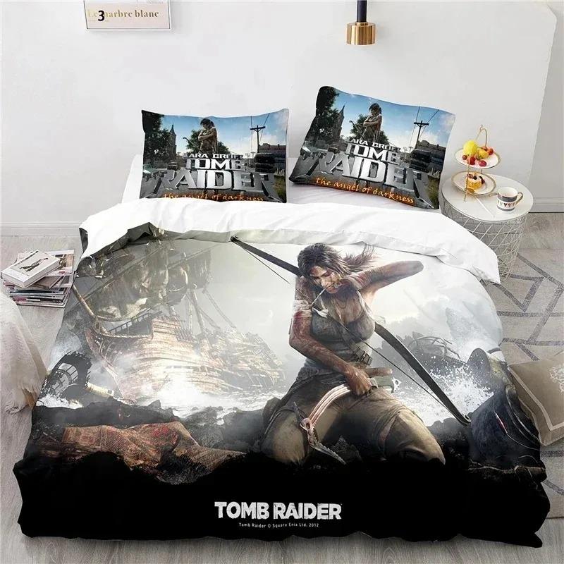 3D Печать Игра Tomb Raider Коллекция Постельного Белья Мальчики Девочки Размер Twin Queen Пододеяльник Наволочка Постель Дети Взрослые Домашний Текстиль