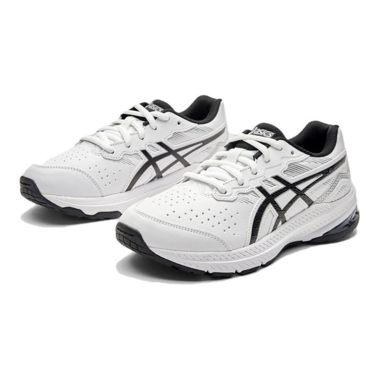 Asics Износостойкие Дышащие Поддерживающие Детские Беговые Кроссовки Белый Черный Унисекс 1134A016-118