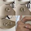 Chic Vintage Style High-quality Pearl Elastic Ring For Women Geometric Fashionable Design