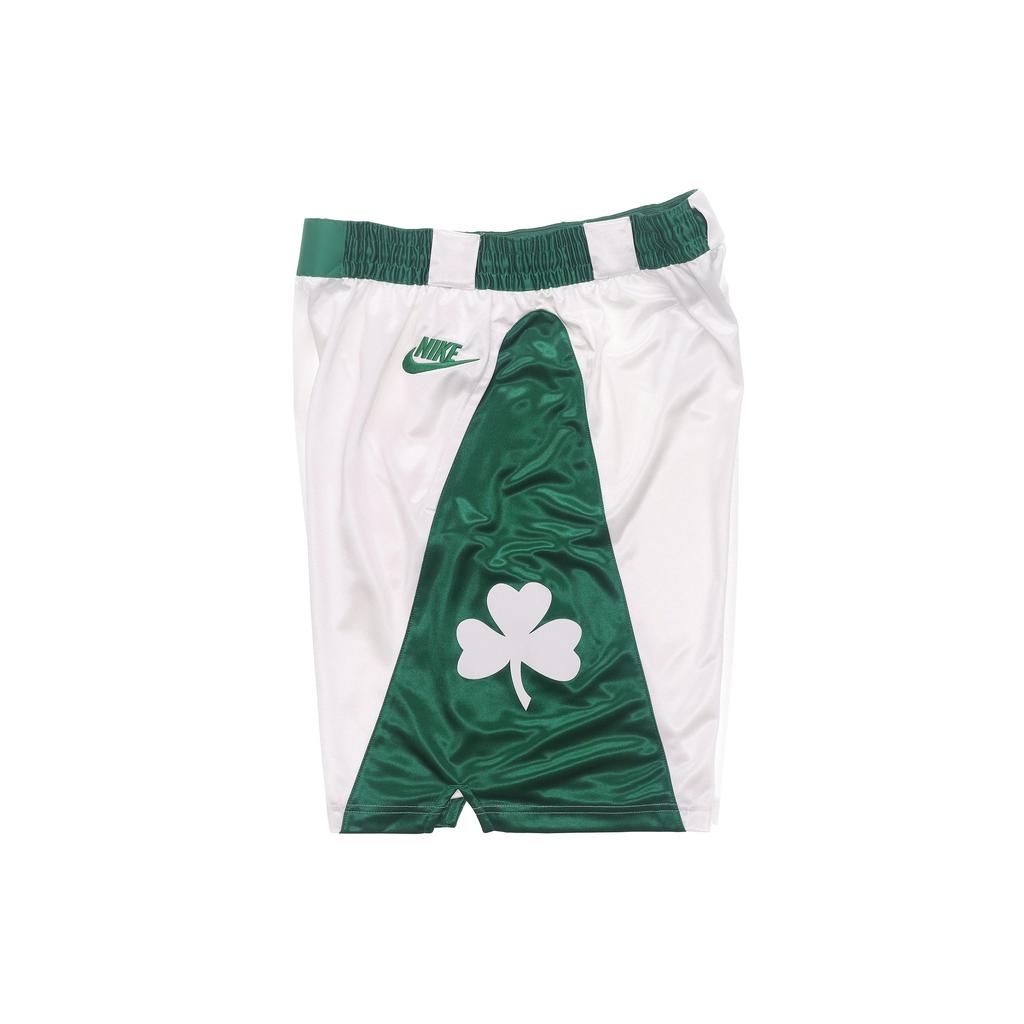 Nike NBA 75th Anniversary SW Fan Edition Boston Celtics Colorblock Sports Straight Loose-Fit Breathable Basketball Shorts Men Bottoms White DD1592-100