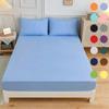 Single Double Bed 1pc Solid Color Fitted Sheet Mattress Cover Super Soft Microfiber Bed Sheet (Without Pillowcase)