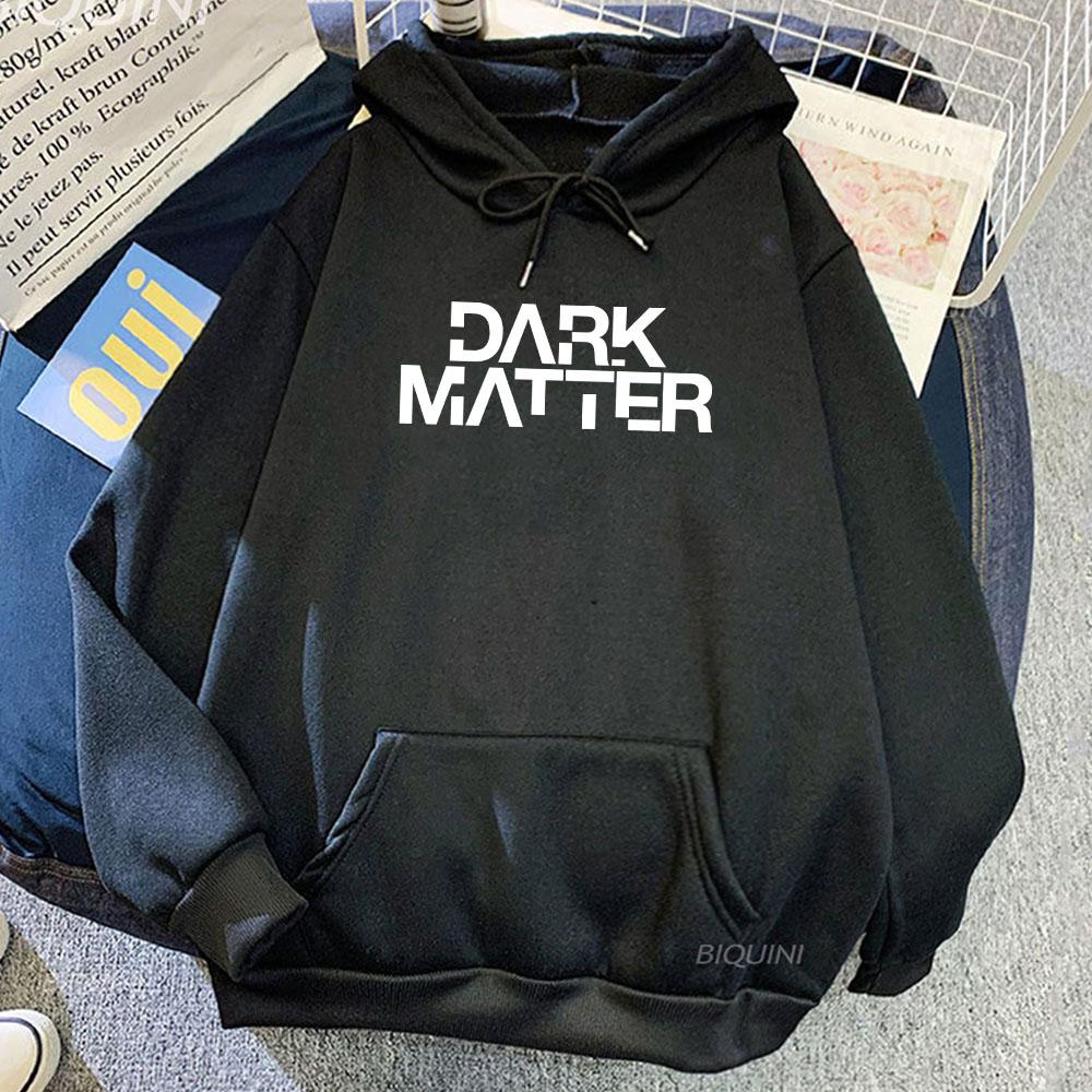 Мужская одежда Худи с графикой «Темная материя» Ropa Hombre Sudaderas Зима Осень Толстовки с капюшоном Пуловеры Уличная одежда Принт Сериал Топ