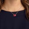 Swarovski Кулон 'Лебедь' с позолотой, Большой кулон с имитацией кристалла, Женское колье 5465400