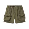 Solid Color Logo Outdoor Hiking Cargo Shorts Men Bottoms Khaki-Green DN3946-222