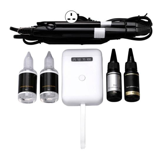 1 Set Hair Extension Tool Kit with 405nm LED UV Light Hair Extension Machine Professional Home Salon Barber Hair Extension Remover Tools