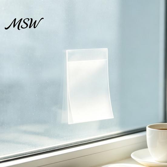 Removable Clear Sticky Notepads 2PCS Transparent Notepads, Waterproof Memo Pads, Smooth Writing Self Stick Notes for Journaling Strong Adhesive