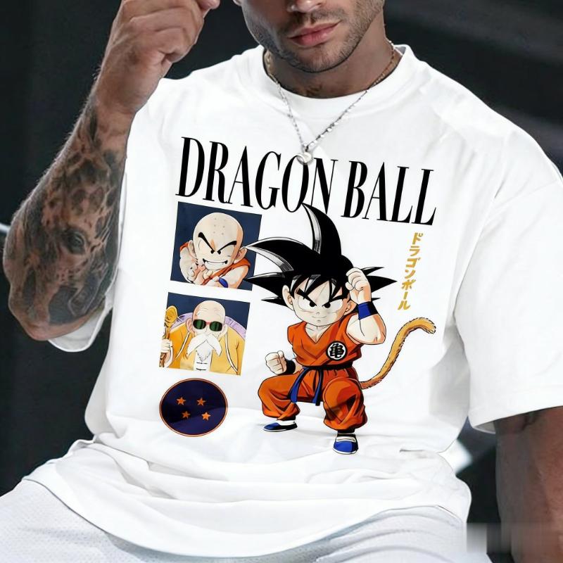 Аниме Футболка Dragon Ball Мужская Женская 2026 Лето Хлопок Короткий Рукав Футболка Графический Принт Goku Повседневная Уличная Одежда Топы Одежда Y2k