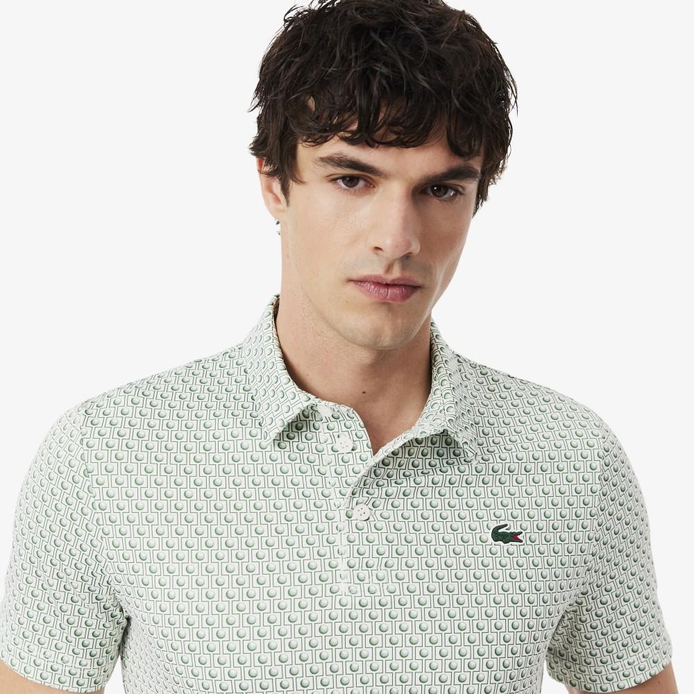 [lacoste] Men's Golf AOP Short-Sleeve Polo Shirt DH4825-56GX0N