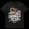 Reptile Enthusiast Sarcastic Snake Care Humor T Shirt Vintage Fashion Casual Slightly Soft Stretched Breathable Graphic