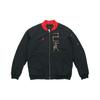 Air CNY Year Of The Pig Flight Logo Stand Collar Loose Long Sleeve Jacket Men Jacket Black CD9046-010