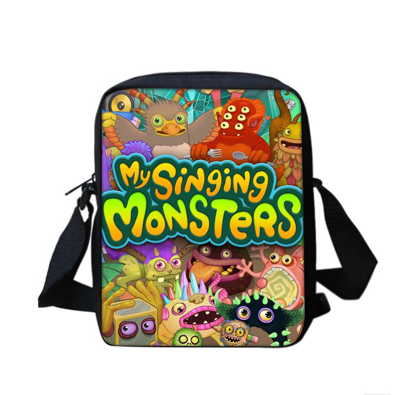 Сумка My Singing Monsters Игровая Мультяшный Принт Большая Вместимость Новая Детский Сад Начальная Школа Мальчики и Девочки