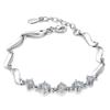 Female Jewelry Guardian 1314 Temperament Silver Plated Bracelet, Cute and Simple Female Zircon Gift