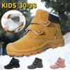 Snow Boots Children Winter High-top Warm Plush Boots Kids Outdoor Suede Fashion Trend Girls Boys Shoes