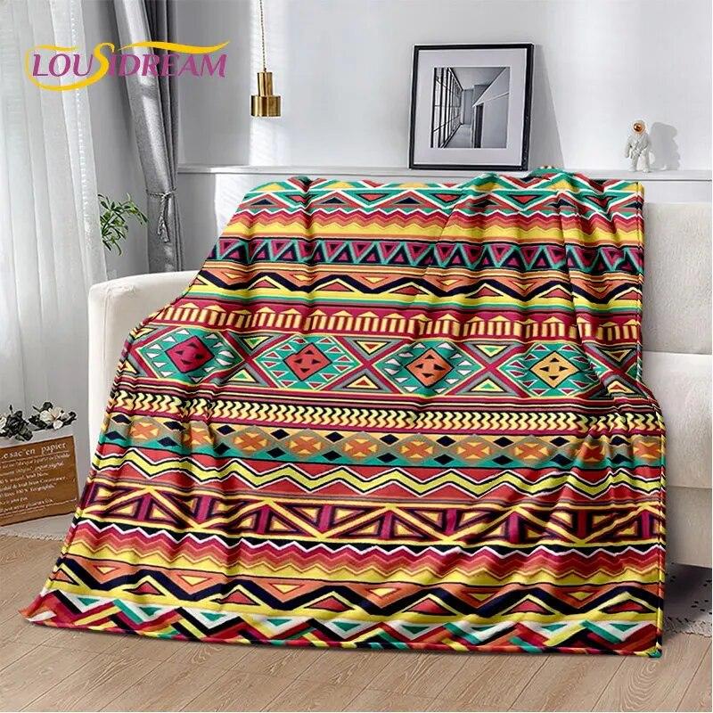 Nordic Bohemia Persia Series Soft Plush Blanket,Flannel Blanket Throw Blanket for Living Room Bedroom Bed Sofa Picnic Leisure