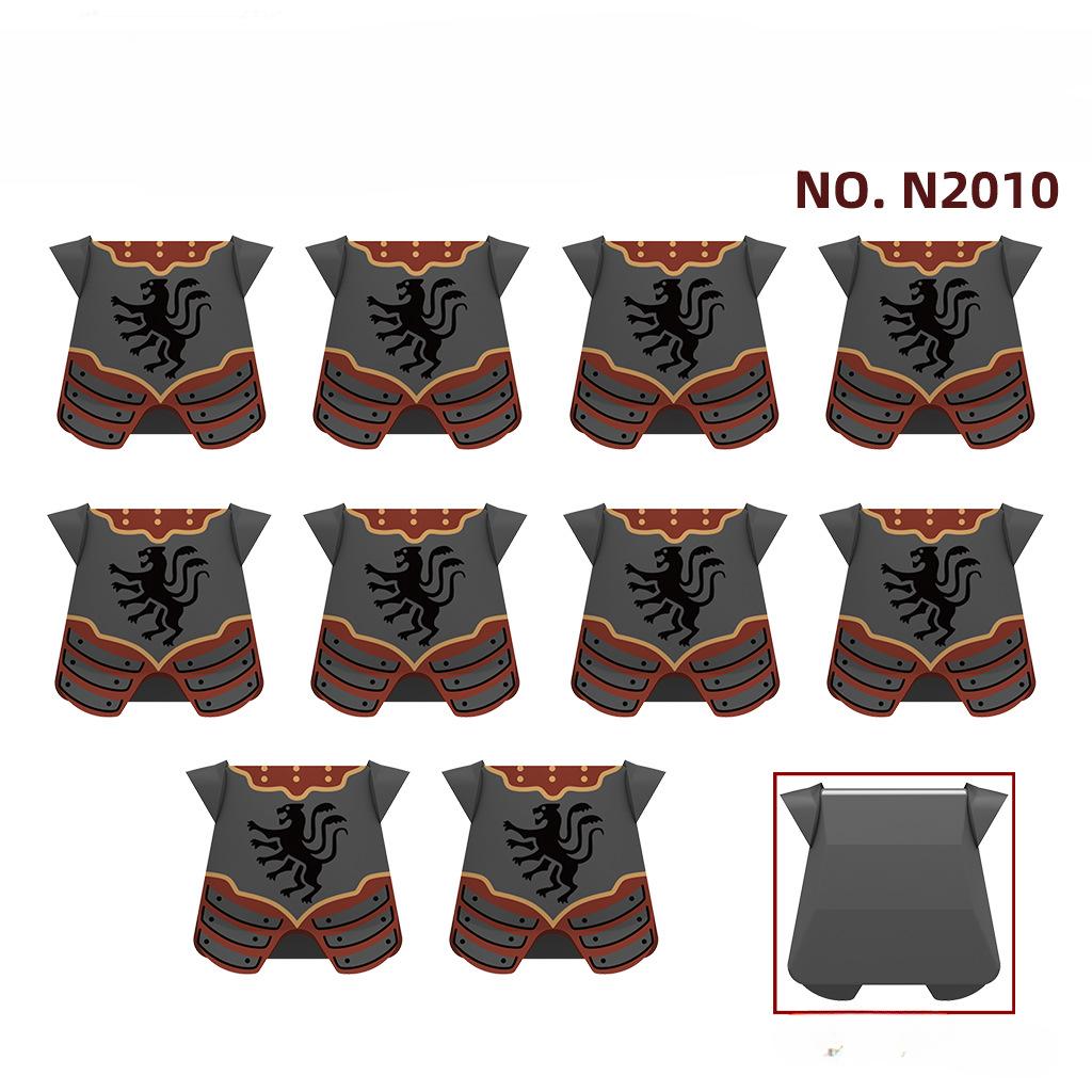 10 шт. средневековый замок рыцарские доспехи строительные блоки детские игрушки аксессуары