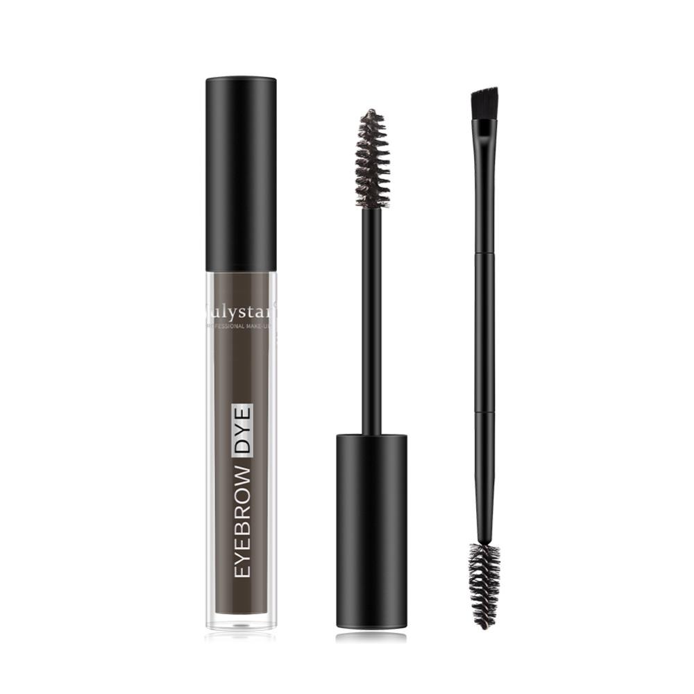 Натуральный и стойкий жидкий гель для бровей с двусторонней кистью для диких бровей