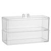 Acrylic Cotton Swab Holder Toothpick Organizer Makeup Pad Storage Box With Lid Stackable Desktop Bathroom Kitchen