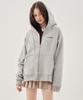 Худи на молнии Thefrht Oversized с двусторонним принтом (серый)