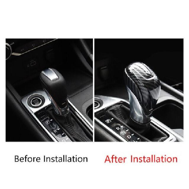 For Nissan Sylphy Sentra - Carbon ABS Gear Shift Knob Head Cover Trim 3x