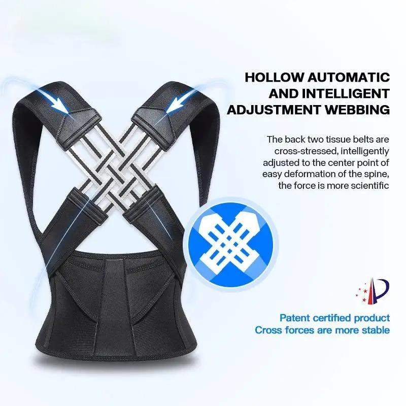 Регулируемый пояс-корректор осанки для спины, выравнивание позвоночника, тренажер для талии, мужчины, женщины, коррекция живота и талии