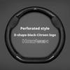 Carbon Fiber leather Steering Wheel Cover For Citroen C1 C2 C3 C4 C5 C6 C4L Berlingo Picasso Aircross Sega Ely See Accessories aik256
