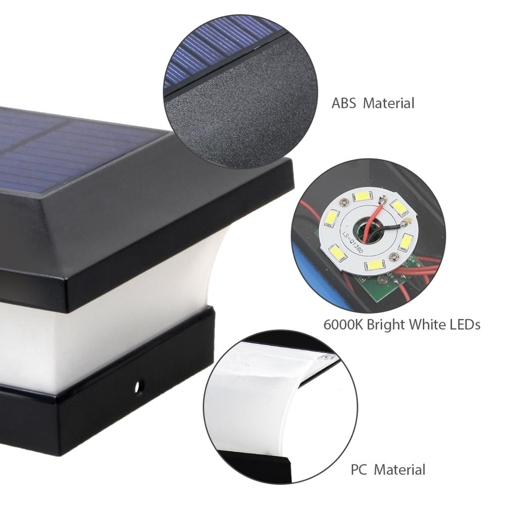 Solar Powered Fence Light IP65 Outdoor White Warm Security Lamp for Garden Decoration Gate Fence Wall Courtyard Cottage Lamp