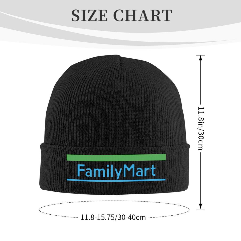 Логотип Family Mart Япония (Конбини)  Теплая вязаная шапка Зимняя вязаная шапка-бини Шапка-бини Шапки-бини Хип-хоп шапки для унисекс