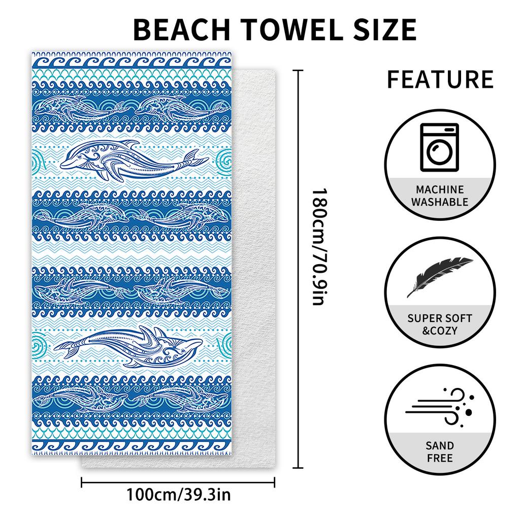 Новое двухстороннее бархатное пляжное полотенце, быстросохнущее спортивное полотенце, банное полотенце с принтом