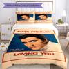 Elvis Presley Quilt Cover Set Suitable for Bedrooms Machine Washable Christmas Gift