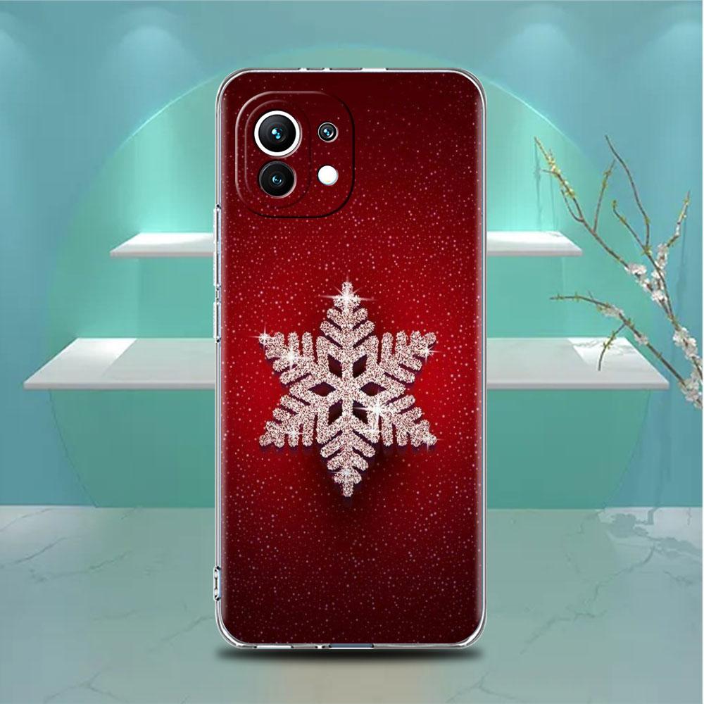 Прозрачный чехол со снежинкой и снегом для Xiaomi Mi Poco X3 NFC M3 Pro F3 F1 11 Lite 12 Note 10 11T 9T, прозрачный чехол для телефона