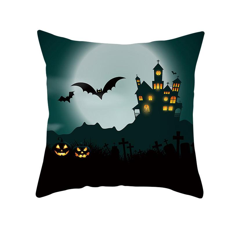 Хэллоуин тема ужас тыква летучая мышь принт узор наволочка дома гостиная диван украшения квадратный пледы наволочка