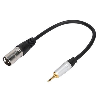 Позолоченный 3,5 мм моно штекер на 3PIN XLR штекер ПВХ внешний цинковый сплав оболочка кабель-адаптер 0.3M